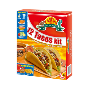 Kit Com 12 Taco Shells, Molho E Temperos (325g)