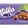 Barra De Chocolate Milka Avelãs Inteiras (95g)